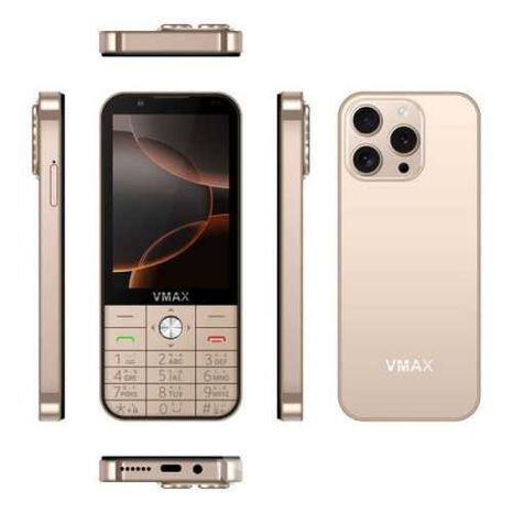 VMAX Note-14 4G Android Button Phone (Black, Golden. Blue)