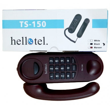 Hellotel Mini Intercom Telephone TS-150 (White, Maroon)