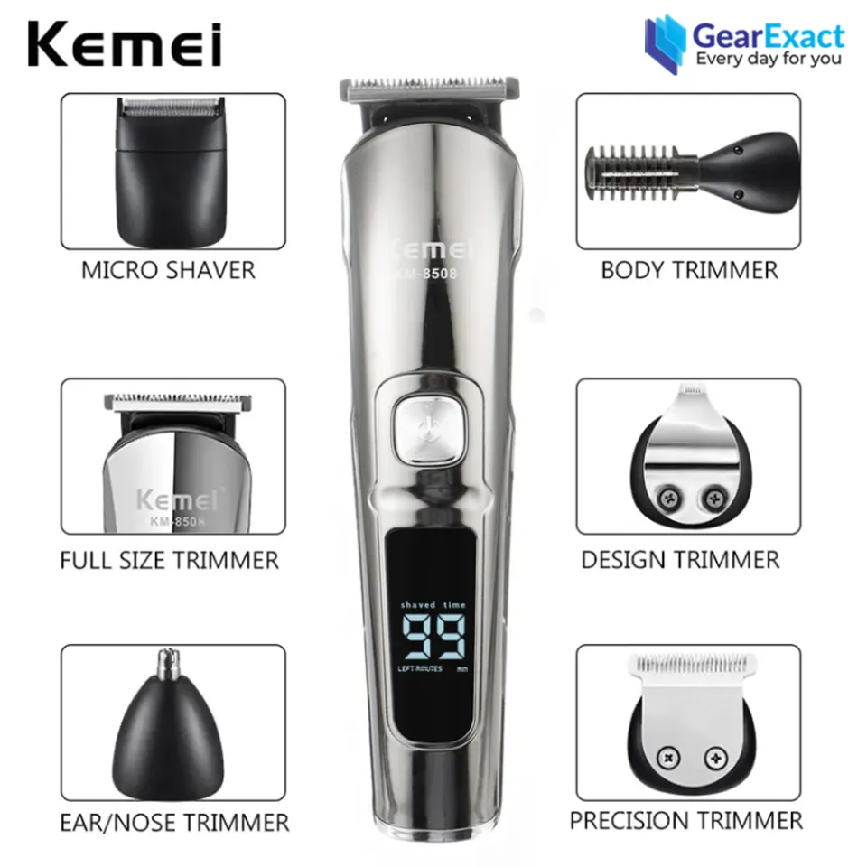 Kemei KM-8508 Multi-grooming kit 11-in-1 Beard, Hair, Body, and Face for Men