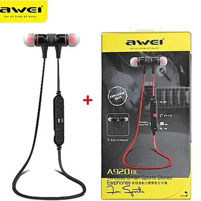 AWEI A920BL Wireless Smart Sport Stereo Magnetic Earphones Explosive Bass