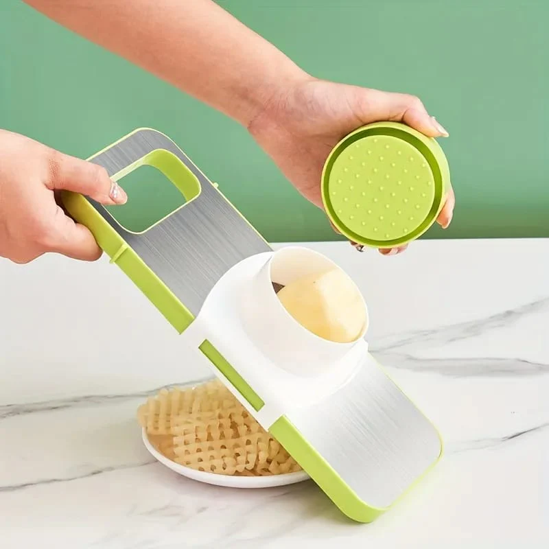 Manual Food Grager, Slicer with Stainless Steel Blade, Multi-functional Vegetable Fruit Slicer For Kitchen