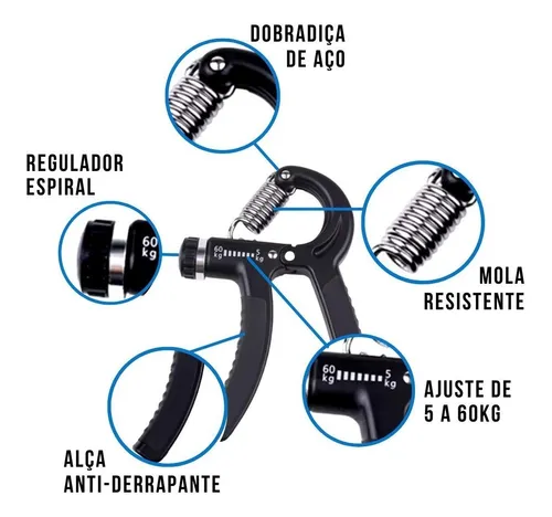 Adjustable Power Exercise Gripper Strengthener Hand Grip with Counter 5kg to 60kg Presser 1 pc