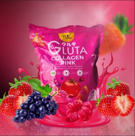 Manee Gluta Collagen Pink Juice – 1 Pack (30 Sachets)